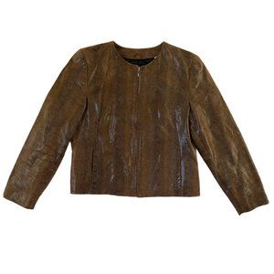 Valerie Stevens Genuine Leather Snakeskin Jacket